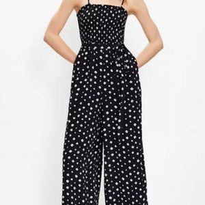 Diamond Smocked Strappy Jumpsuit- Brand New with Tag